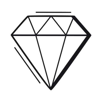 Diamond, Animated Icon, Black