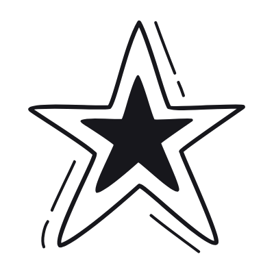Star Rating, Animated Icon, Black