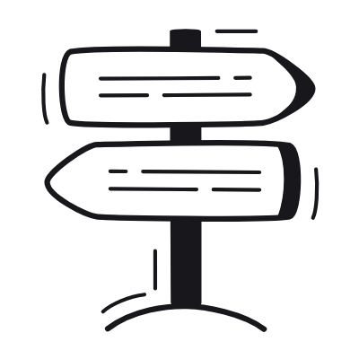 Signpost Double, Animated Icon, Black