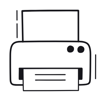 Printer, Animated Icon, Black