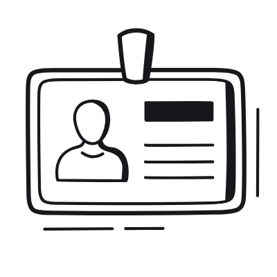 ID Badge, Animated Icon, Black