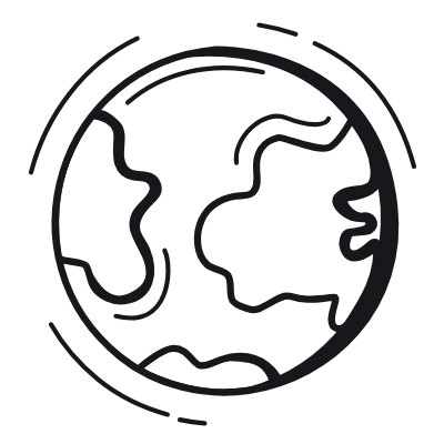 Globe America, Animated Icon, Black