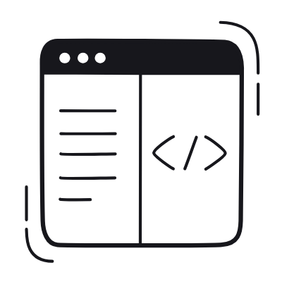 Browser Code, Animated Icon, Black