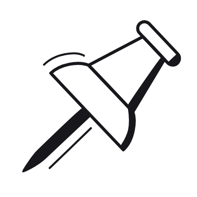 Pushpin, Animated Icon, Black