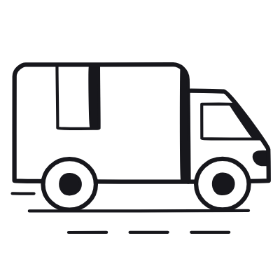 Truck Delivery, Animated Icon, Black