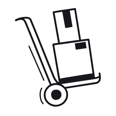 Delivery Boxes, Animated Icon, Black