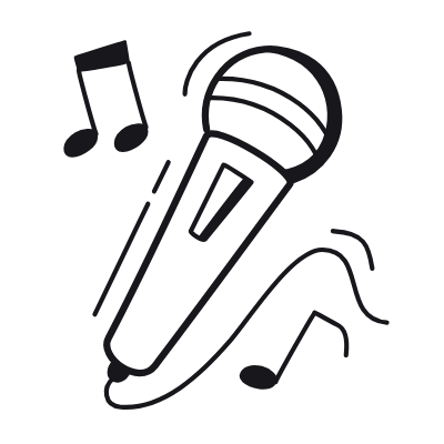 Microphone Stage, Animated Icon, Black