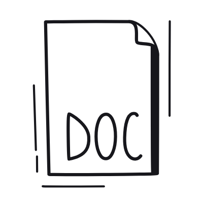 File DOC, Animated Icon, Black