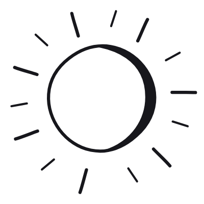 Sun, Animated Icon, Black