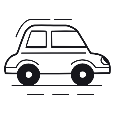 Car, Animated Icon, Black