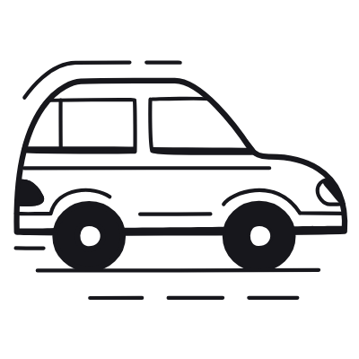 Hatchback, Animated Icon, Black