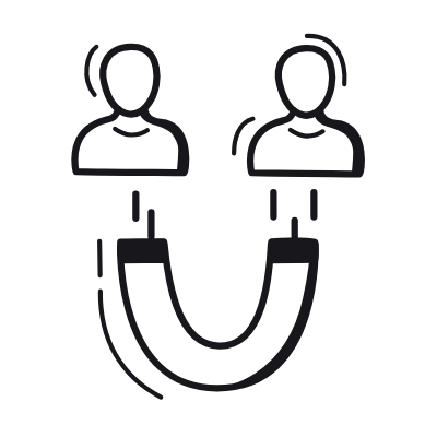 Avatars Magnet, Animated Icon, Black