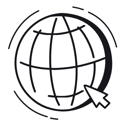 Globe Internet, Animated Icon, Black