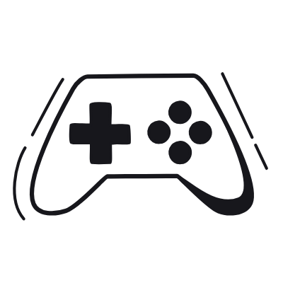 Game Pad, Animated Icon, Black