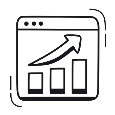 Browser Bar Chart, Animated Icon, Black