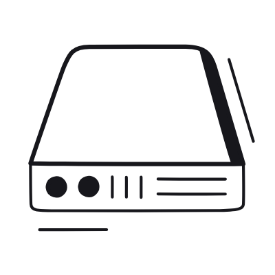Server, Animated Icon, Black
