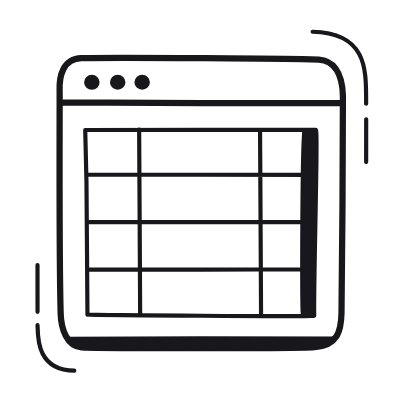 Spreadsheet, Animated Icon, Black