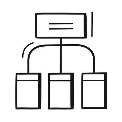 Sitemap, Animated Icon, Black