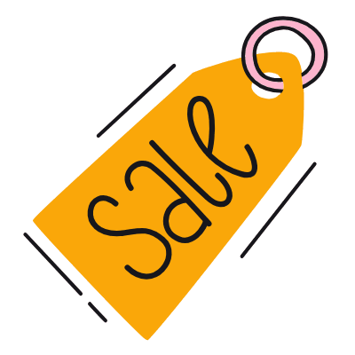 Sale Price Tag, Animated Icon, Color