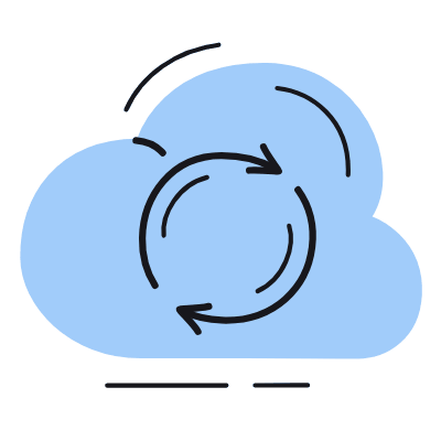 Cloud Refresh, Animated Icon, Color