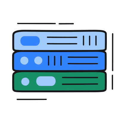 Servers, Animated Icon, Color