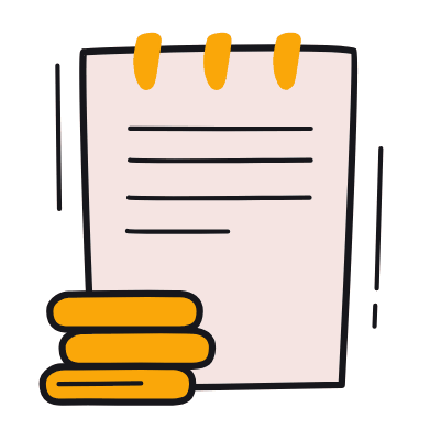 Notebook Coins, Animated Icon, Color