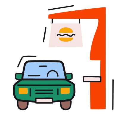 Drive-Thru, Animated Icon, Color