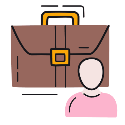 Briefcase Portfolio, Animated Icon, Color