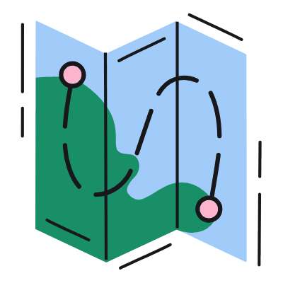 Map Route, Animated Icon, Color