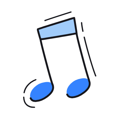 Music Note, Animated Icon, Color