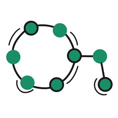 Molecule, Animated Icon, Color