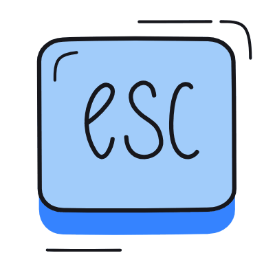 Esc Key, Animated Icon, Color