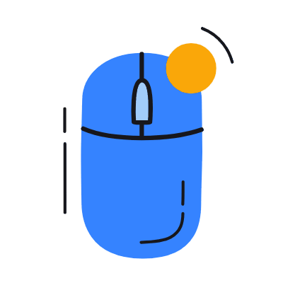 Mouse Click Right, Animated Icon, Color