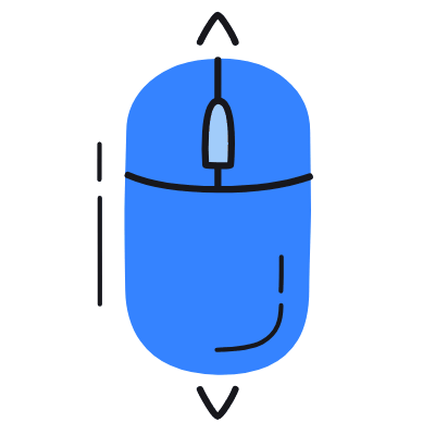 Mouse Scroll, Animated Icon, Color
