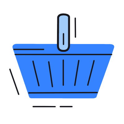 Basket, Animated Icon, Color