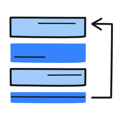 Order Bottom To Top, Animated Icon, Color