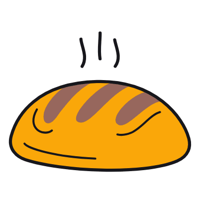 Bread, Animated Icon, Color