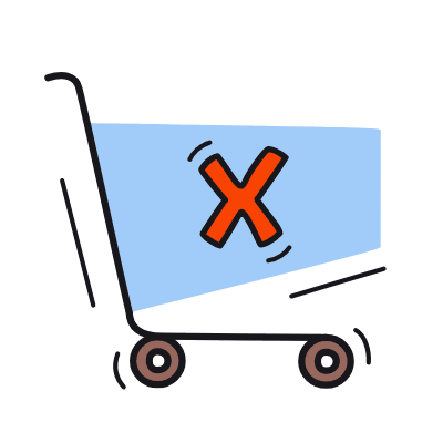 Cart Cross, Animated Icon, Color