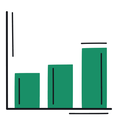 Bar Chart Vertical Grow, Animated Icon, Color