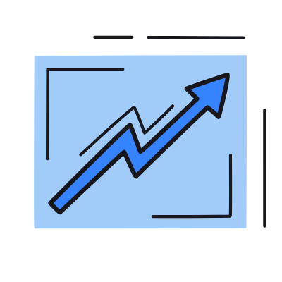 Arrow Growth, Animated Icon, Color