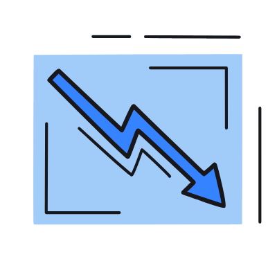 Arrow Decrease, Animated Icon, Color