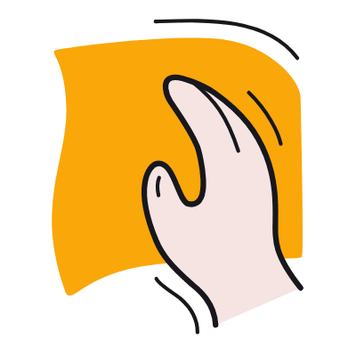 Hand Wiping, Animated Icon, Color