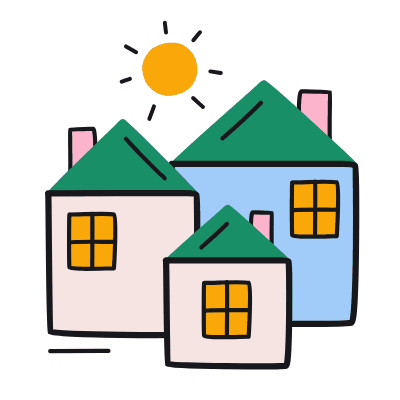 Houses, Animated Icon, Color