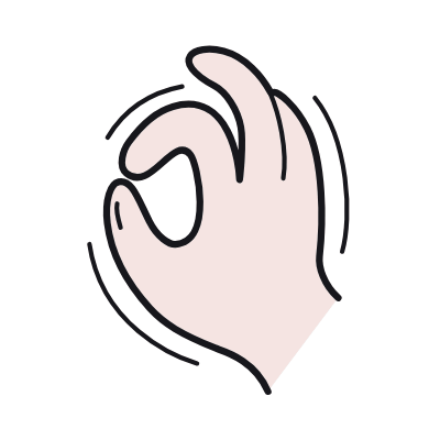 Hand Ok, Animated Icon, Color