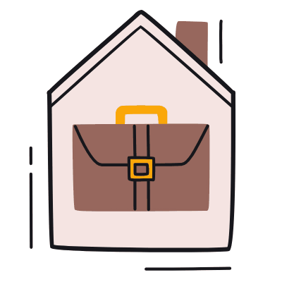 Home Briefcase, Animated Icon, Color