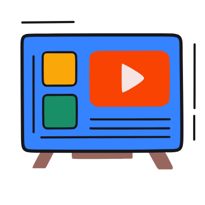 Smart TV, Animated Icon, Color