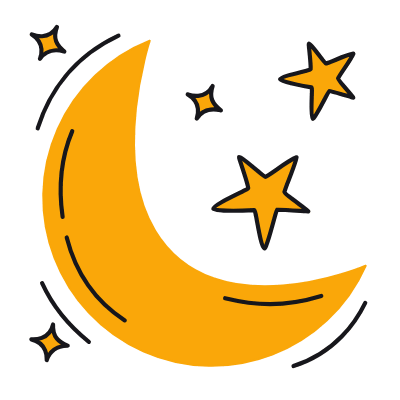 Moon Stars, Animated Icon, Color