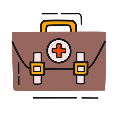 Military First Aid Kit, Animated Icon, Color