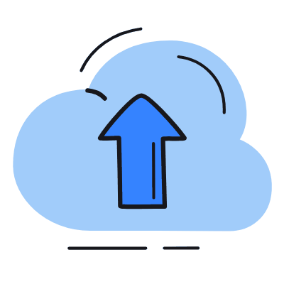 Cloud Upload, Animated Icon, Color