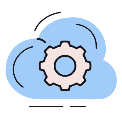 Cloud Settings, Animated Icon, Color